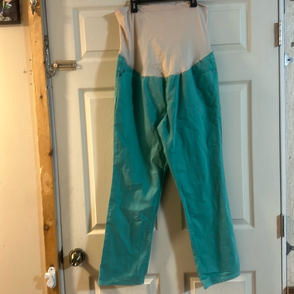 LIZ LANGE MATERNITY FULL PANEL JEANS: BLUE: NEW WITHOUT TAGS: SIZE 12